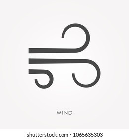 Silhouette icon wind