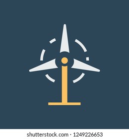 Silhouette icon windmill