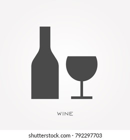 Silhouette icon wine