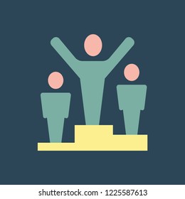 Silhouette icon winner