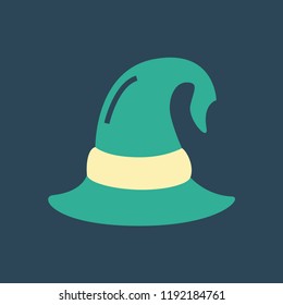 Silhouette icon witch hat