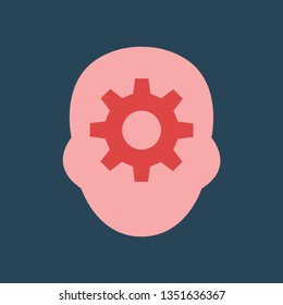 Silhouette icon working head