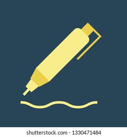 Silhouette icon write