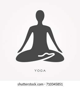 Silhouette icon yoga