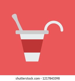 Silhouette icon yogurt