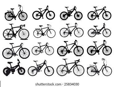 Silhouette / icons bicycles