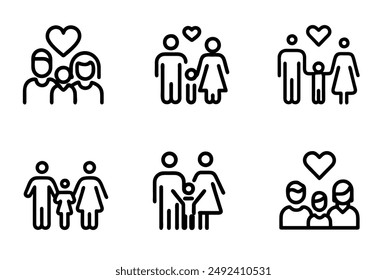 Silhouette icons Family Togetherness Celebrating Love and Joy in Everyday Moments