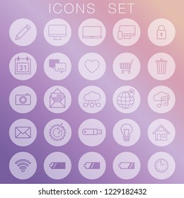 Silhouette Icons Set - vector flat design