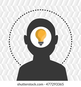 silhouette idea bulb icon