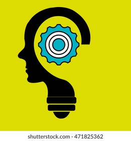 silhouette idea creativity icon vector illustration design