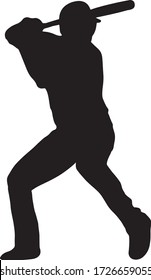 silhouette illustration of a baseball player