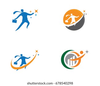 Silhouette illustration of a businessman