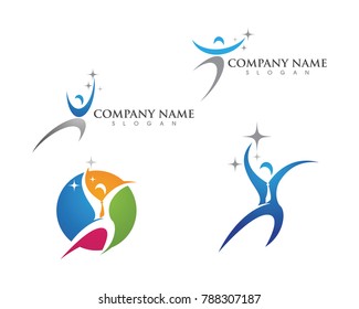 Silhouette illustration of a businessman energetic