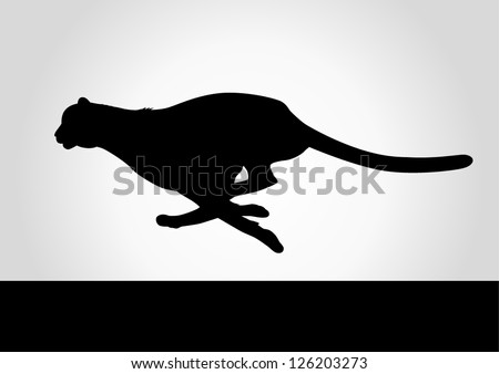 Silhouette illustration of a cheetah