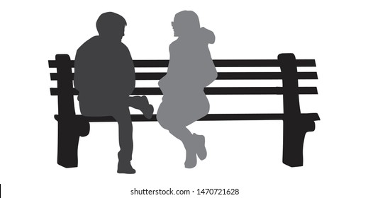 3,880 Couple Bench Silhouette Images, Stock Photos & Vectors 