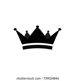 silhouette illustration of crown vector icon