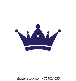 silhouette illustration of crown vector icon