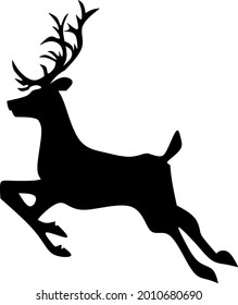 Silhouette illustration of a deer