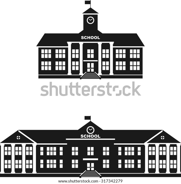 Silhouette Illustration Different Variants Classical School Stock