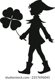  Silhouette illustration of a dwarf simple