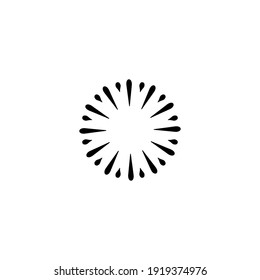 Silhouette Illustration of fireworks spark. Vector silhouette illustration.