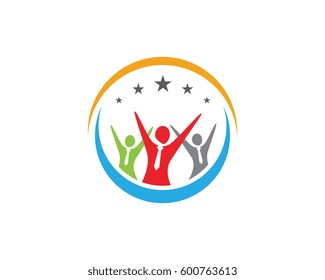 Silhouette illustration of a fun businessman