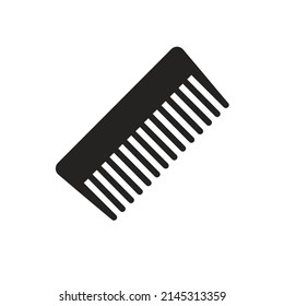 Silhouette illustration of hair comb icon used in application, website and digital.