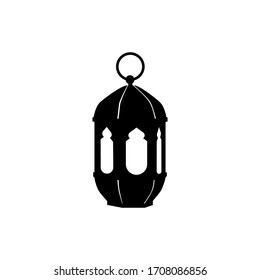 silhouette illustration of an Islamic lantern. can be used to design cards, web, etc. Ramadan design, Eid al-Fitr and Eid al-Adha. vector