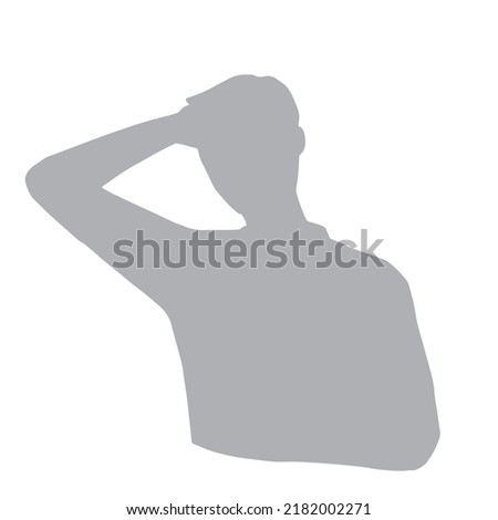 Silhouette illustration of a man scratching his head inadvertently