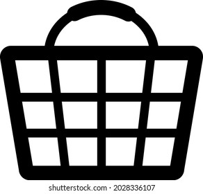 Silhouette illustration of a mesh bag used for shopping