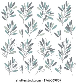 Silhouette illustration of the plant which is beautiful with simplicity,