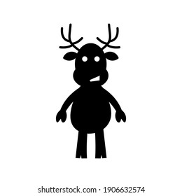 Silhouette illustration of reindeer. A cut of reindeer that can be used for decoration and your creativity. 
