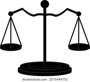 the silhouette illustration of the scale of justice in law fields