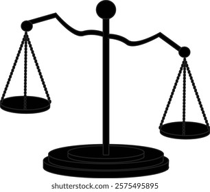 the silhouette illustration of the scale of justice in law fields