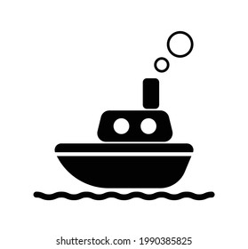 Silhouette Illustration des Schiffes.