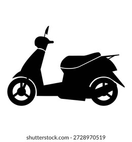 Ilustración de la silueta de una motocicleta de la vista lateral