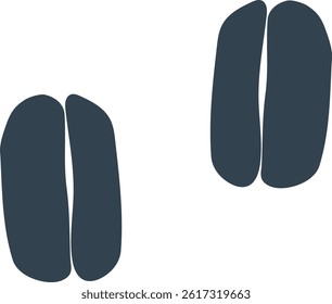 Silhouette illustration of a simple giraffe footprint
