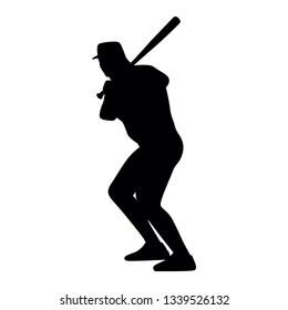 silhouette illustration someone is playing baseball