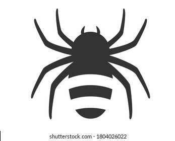 Silhouette illustration of a spider.