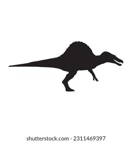 Silhouette illustration of a spinosaurus