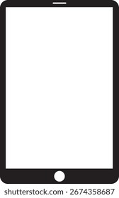 Silhouette illustration of a tablet device