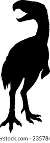 Silhouette illustration of terror birds