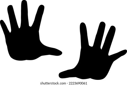 Silhouette Illustration Of Two Hands