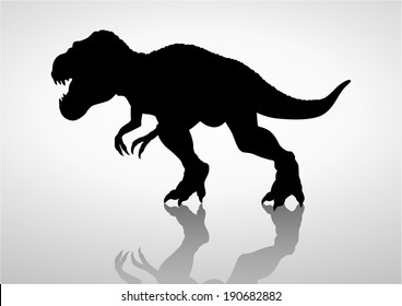 Silhouette illustration of a tyrannosaurus rex