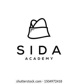 Silhouette illustration of a unique traditional hat in Iraq for official events logo design
