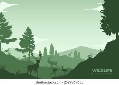 silhouette illustration wildlife international day