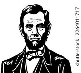 Silhouette image of Abraham Lincoln, the 16th president of the United States