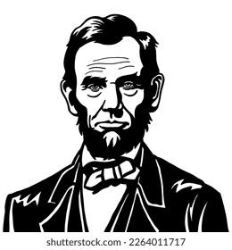 Silhouette image of Abraham Lincoln, the 16th president of the United States