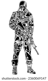 silhouette image of army movements, suitable for posters, education, t-shirt designs, logos and others.