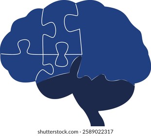 Silhouette image of autism awareness